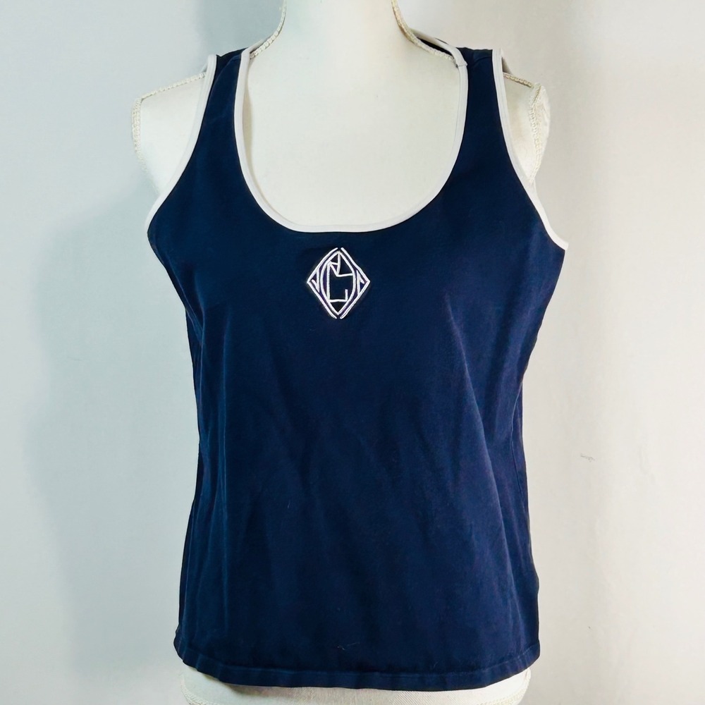 Lauren Ralph Lauren Navy Blue‎ Athletic Tank Top Embroidered Logo Size L